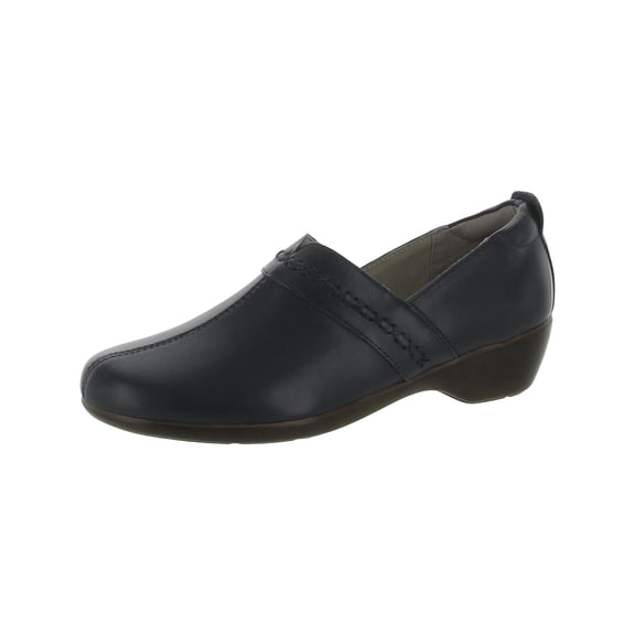 Easy Spirit Womens Dolores Leather Laceless Loafers