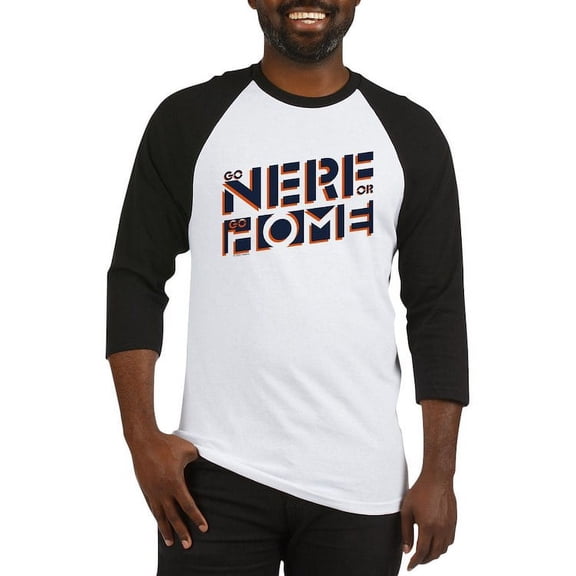 CafePress - Go Nerf Or Go Home Baseball Jersey - Cotton Baseball Jersey, 3/4 Raglan Sleeve Shirt