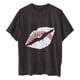 thumbnail image 5 of Tops de manga corta de ocio para mujer, estampado de labios, divertido estampado de béisbol, cuello redondo OAVQHLG3B Store  lin121212, 5 of 5