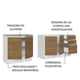 thumbnail image 4 of Gabinete Bajo Cocina Madesa Glamy 200cm Con Tarja BM, 4 of 5