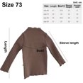 thumbnail image 2 of Laklulu Camiseta de Manga Larga con Cuello Alto para bebé Abrigo Base cálido para bebé Abrigo Base para niña （Café Claro）,73cm, 2 of 5