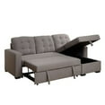 thumbnail image 2 of Benjara Sleeper Sectional Sofa with Track Arms and Storage Chaise, Gray, 2 of 5