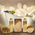 thumbnail image 3 of White Rose and Jasmine Bath and Body Gift Set in Decorative Tub, Luxury Spa Shower and Bath Gift for Women Valentines Gift, 3 of 7