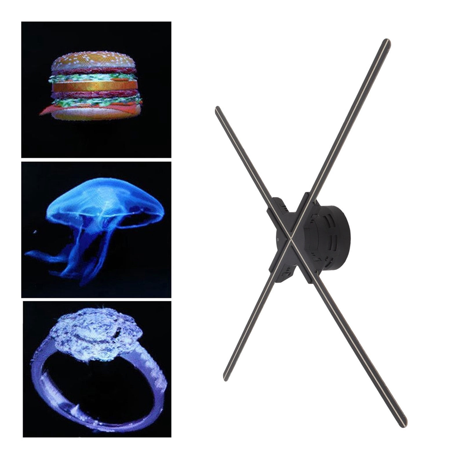 3D Hologram Fan Projector Quick Response 1600 X 720 Resolut 60cm Large Display Holographic LED Fan ,Versatile And Practical