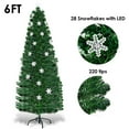 thumbnail image 3 of Costway 6FT Pre-Lit Fiber Optic Artificial Christmas Tree w/Multicolor Lights Snowflakes, 3 of 8