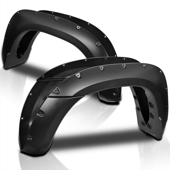 Spec-D Tuning 4PC Front   Rear 6' Pocket Style Bolt On Rivet Fender Flares Smooth Compatible with 2005-2011 Toyota Tacoma