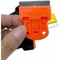 thumbnail image 5 of Orange Mini Razor Scrapers, Mini Plastic Razor Steel Blade Scraper Window Scraper Paint Scraper Wallpaper Sticker Decal Residue Label Removal Putty Knives, 5 of 5