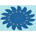 thumbnail image 1 of Ahgly Company Indoor Rectangle Patterned Blue Dress Blue Area Rugs, 8' x 12', 1 of 6