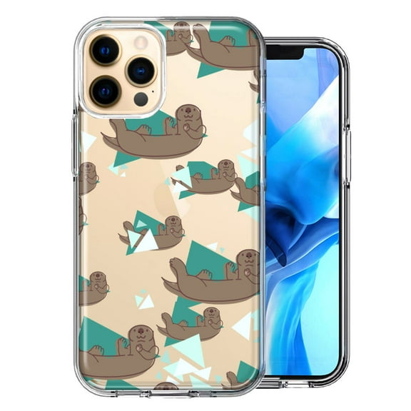 MUNDAZE For Apple iPhone 12 Pro Cute Otter Design Double Layer Phone Case Cover