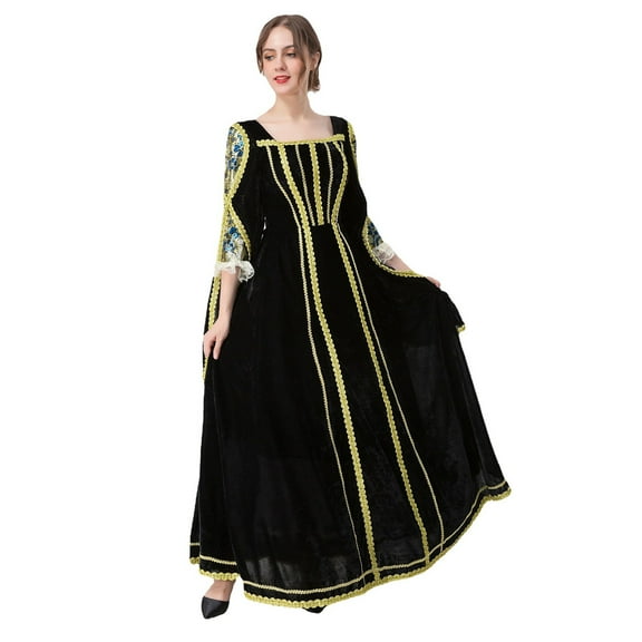 Renaissance Dress Medieval Costume Women Halloween Costumes Midevil Faire Gothic Gown