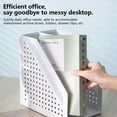 thumbnail image 5 of Deli Collapsible Magazine File Holder Magazine Rack Desk Organizer Binder Holder,2 Vertical Compartments,Light Gray, 5 of 10