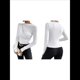 thumbnail image 3 of Camiseta Informal de Larga con Cuello Alto y Fruncido para Mujer, Corte Entallado y Color Liso M, 3 of 7