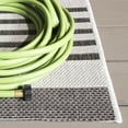 thumbnail image 6 of SAFAVIEH Beach House Henry Striped Indoor/Outdoor Area Rug, Light Gray/Charcoal, 5'3" x 7'6", 6 of 19