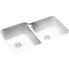 Swan US-3015-010 33" x 21.25" Swanstone Double-Basin Undermount Kitchen Sink, Available in Various Colors