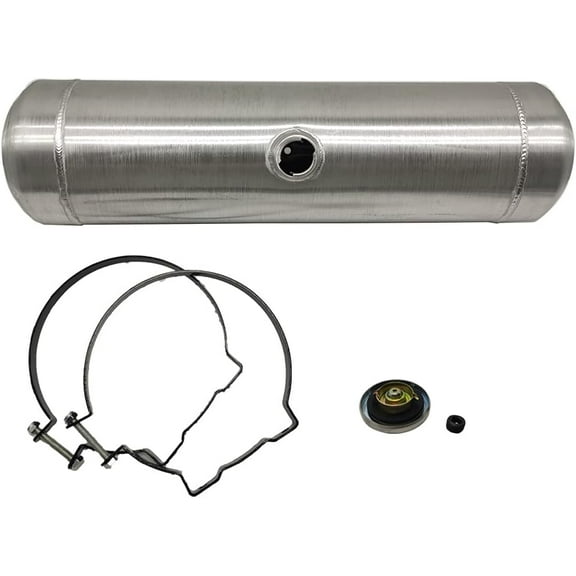 JSD AUTO PARTS 6.25 Gallons gal Aluminum Gas Tank / Fuel Tank 8 x 30" Center Fill 3/8" NPT Outlet