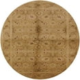 thumbnail image 1 of Ahgly Company Indoor Round Mid-Century Modern Orange Gold Gold Oriental Area Rugs, 4' Round, 1 of 6