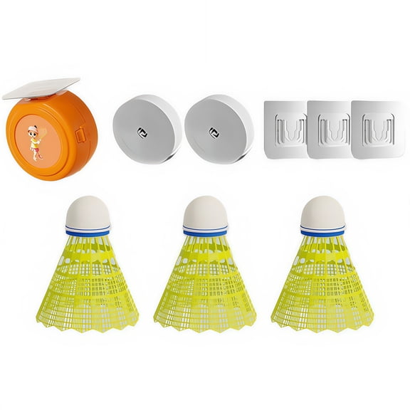 Portable Single Player Badminton Trainer With 3 Balls And Adjustable Length