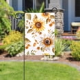 thumbnail image 5 of Summer Sunflowers with White Background Pattern Welcome Garden Flags, 12 x 18 Inch Double Sided Outdoor Yard Flags Waterproof For Home Outside Patio Lawn Porch, 5 of 6