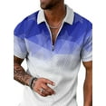 thumbnail image 3 of DYMADE Men Casual Zipper Lapel Short Sleeve Shirt And Shorts 2PCs Set, 3 of 4