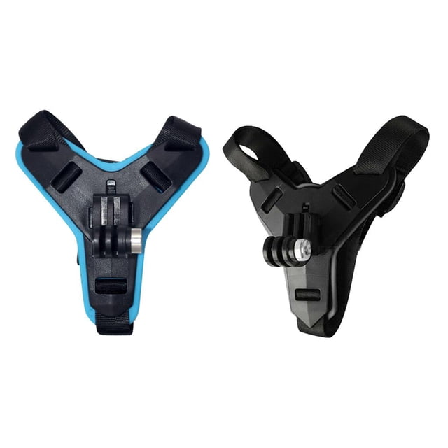 Soporte De Mentón Para Cámara De Plástico De 2 Piezas Para Cámara 8 5 Azul + Negro Macarena soporte de barbilla para cámara deportiva