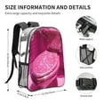 thumbnail image 4 of Kdxio Sparkling Pink Toilet Clear Backpack, Transparent Bookbag for School for Women Men, Capacity Clear Bag for College, Travel, 4 of 7