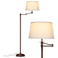 thumbnail image 1 of Brightech Caden Lampe de Sol Moderne Style Industriel 63 Pouces de Haut avec Bras Oscillant, Bronze, 1 of 12