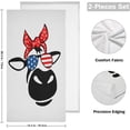 thumbnail image 2 of USA Cute Cow Hand Towels 2 PCS, Kitchen Towel Ultra Soft and Highly Absorbent,Decorative Fingertip Face Towel for Bathroom Hotel, 28.3"x14.4", 2 of 5