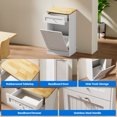 thumbnail image 5 of GETYES Single Tilt Out Trash Cabinet, Wooden 10 Gallon Recycling Cabinet, White, 5 of 8