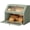 Green, variant on Bread Box for Kitchen Countertop Bin Double Layer Bread Box Storage Container Extra Large Capacity Farmhouse with Diamond Pattern Windows (Green, Large)