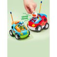 thumbnail image 3 of JOYIN 2 Pcs Cartoon Remote Control Car, RC Cars with Music & Sound, Treasure Box and Prize for Classroom, Toy for Baby, Toddler, Easter Basket Stuffer, 3 of 5