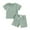 A68-Green, variant on XZNPDUCQ Girls Clothes Baby Girls Outfits 12-18 Months Clothes Short Sleeve T-Shirt Tee Tops Joggers Casual Elastic Shorts s Casual Elastic Shorts 2Pcs Dailywear Green,6-12 Months