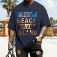 thumbnail image 6 of Ankishi Hawaiian T Shirts for Men Sun Beach Waves Island Short Sleeve Shirt Casual Crewneck Beach Tops for Vacation, 6 of 10