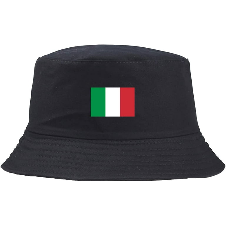 CoCopeaunts Summer Mens Bucket Hats Italian Flag Basin Hat Women