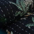 thumbnail image 3 of Black color Indian Traditional Pure Cotton Jungle Print Kantha Quilt, Bed Cover Throw Animal Printed Kantha Quilts Multi Color Size-108"X108"., 3 of 4