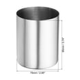 thumbnail image 2 of Soporte para lápices Uxcell, soporte para bolígrafos de escritorio, organizador de tazas de acero inoxidable, soporte para brochas de maquillaje, plateado, 2 of 6