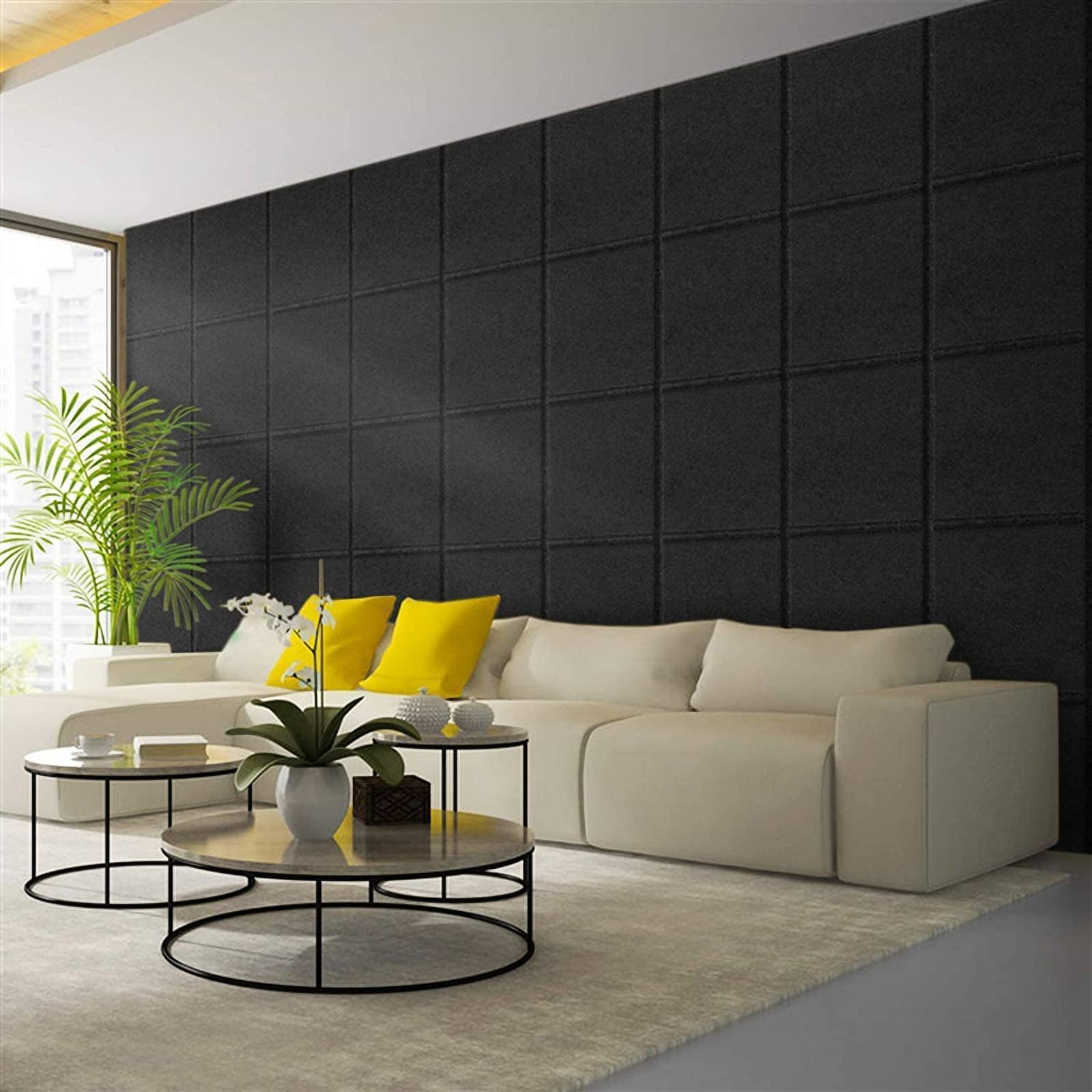 10Pack Sound Proof Panels for Walls,Self-Adhesive Acoustic Panels 12x12x0.4In for Recording Studio,Office,Home,B