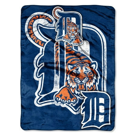 Northwest Co. MLB Detroit Tigers Polyester Micro Raschel Throw Blanket