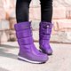 thumbnail image 3 of Zapatos Invierno Botas Plataforma Nieve Mujeres Mediados Pantorrilla Cómodas, 3 of 9
