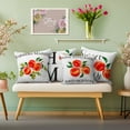 thumbnail image 5 of G128 Spring Decoration Farmhouse Peach Home Waterproof Throw Pillow | 18 x 18 in | Set of 4, Beautiful Cushion Covers for Spring Sofa Couch Decoration, Pillow Insert Included, 5 of 10