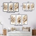 thumbnail image 4 of Designart "Indigold Beige Floral Beauty III" Floral & Botanical Framed Wall Art Set Of 3 - Beige Floral Frame Gallery Wall Set For Home Decor, 4 of 6