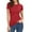 Red1, variant on Yigetop Fitted T Shirts for Women, Womens Basic Solid Color Crew Neck Short Sleeve Long Tee Shirt Basic Tops for Woman Coffee L