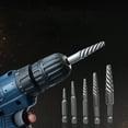 thumbnail image 3 of 6 Pieces Screw Extractor Set, Headless Screw Remover Broken Bolt Extractor Damaged Stud Removal Tool Set with 1/4 Quick Change Mandrel for Machinery Repair Work, 3 of 9