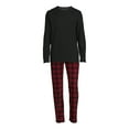 thumbnail image 3 of Hanes Men’s and Big and Tall Men’s Long Sleeve Crewneck Pajamas Set, 2-Piece, 3 of 6