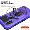 thumbnail image 3 of For Kyocera DuraSport 5G / UW Case Shockproof Ring Stand Phone Cover with Tempered Glass Screen Protector - Purple, 3 of 5