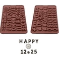 thumbnail image 2 of Silicone Letter Mold And Number Chocolate Molds With Happy Birthday Cake Decorations Symbols 2pcs, 2 of 5
