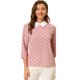 thumbnail image 1 of Disfraz de Halloween para mujer blusa Allegra K lunares contraste cuello Peter Pan 3/4 mangas Rosa oscuro L, 1 of 5