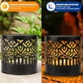 thumbnail image 4 of Luces Solares de Metal para Cercas con Patrón de Mandala Decorativo, Decoración para Terrazas y Patios, 4 of 7