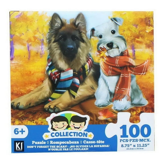 Dogs In Scarves 100 Piece Juvenile Collection Jigsaw Puzzle