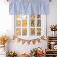thumbnail image 2 of Farmhouse Blue Thin Lines Tie Up Valance Curtains for Windows, Kitchen Curtains Window Treatments, Modern Striped Minimalist Short Window Shades Valances for Bedroom Bathroom Cafe 42"x12", 2 of 8