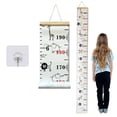 thumbnail image 3 of Creatine Growth Chart For Kids Canvas Height Chart Ruler Removable Hanging Wall Ruler Measurement Chart For Home Decoration Measuring Board Foldable, 3 of 6